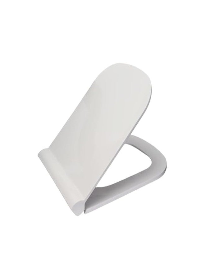 Parryware Polypropylene Verve Soft Close Toilet Seat Cover With Hinges (Standard Size, White) I Commode Seat Cover I Seat Closes Quietly Without Slamming Sound I For Bathroom Fixtures | E82941C - Image 1